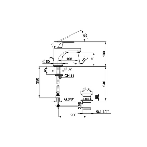 Cisal - Alma - Single Lever Basin Mixer