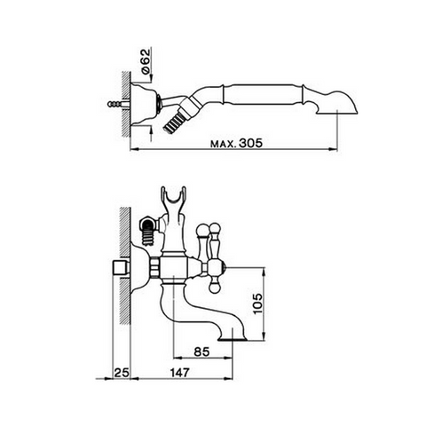 Cisal - Arcana America - Duplex Complete Bath Mixer