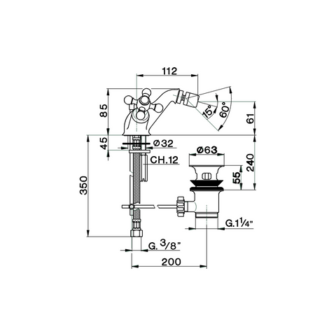 Cisal - Arcana Ceramica - Duplex Bidet Mixer