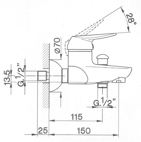 Cisal - Artu - Single Lever Bath Mixer