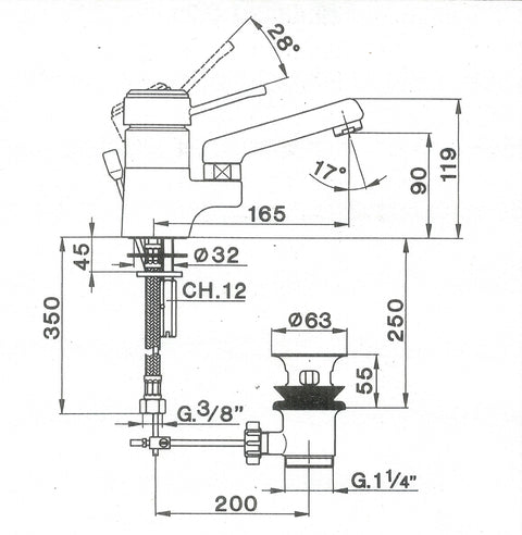 Cisal - Blitz 2 - Single Lever Basin Mixer with Spout