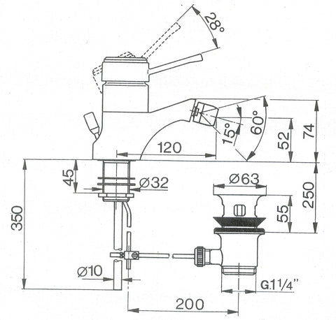 Cisal - Blitz 2 - Single Lever Bidet Mixer