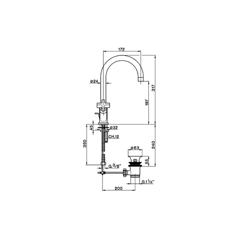 Cisal - Barcelona - Duplex Large Basin Mixer