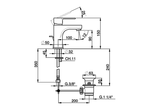 Cisal - Tender - Single Lever Basin Mixer