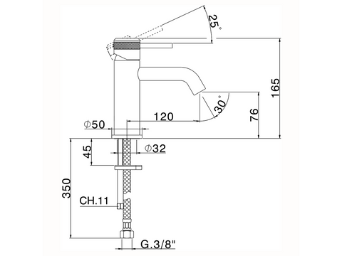 Huber - Chronos - Single Lever Basin Mixer