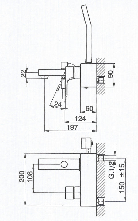 Cisal - Cubic - Single Lever Bath Mixer