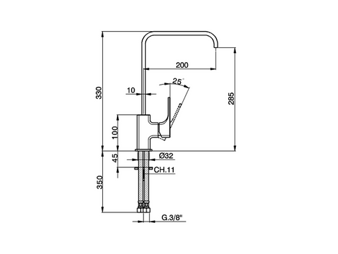 Cisal - Cubic - Single Lever Sink Mixer