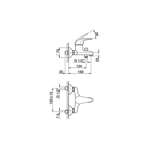 Cisal - Etna - Single Lever Bath Mixer