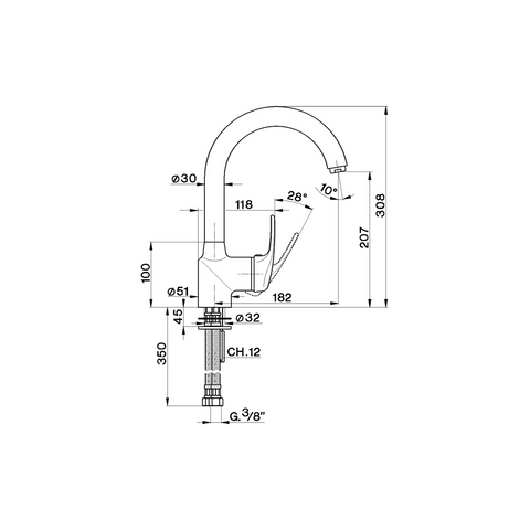 Cisal - Europa - Single Lever Sink Mixer