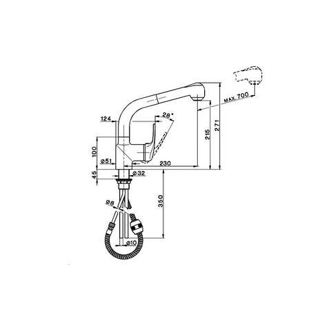 Cisal - Europa - Single Lever Extractable Sink Mixer