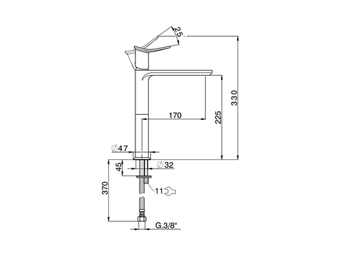 Huber - Harlock - Single Lever Tall Basin Mixer