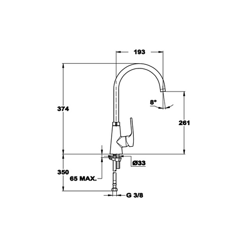 Cisal - Cucina - Single Lever Sink Mixer