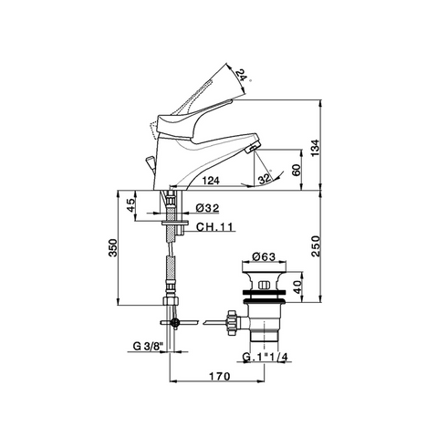 Cisal - Mito 3 - Single Lever Basin Mixer