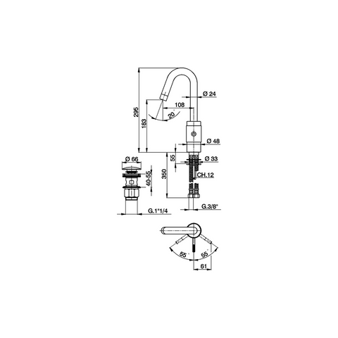 Cisal - Step - Single Lever Basin Mixer