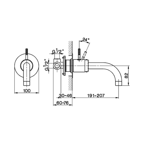 Cisal - Step - Single Lever Built In Basin Mixer