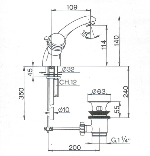 Cisal - Sultano - Duplex Basin Mixer