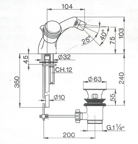 Cisal - Sultano - Duplex Bidet Mixer