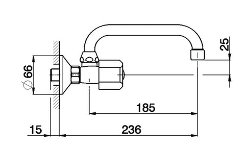 Cisal - TR - Single Water Tap with Spout