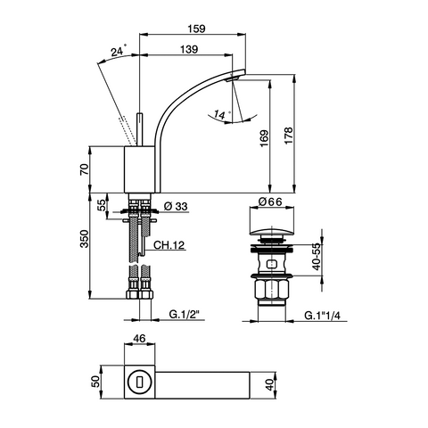 Cisal - Wave - Single Lever Basin Mixer