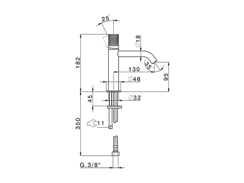 Cisal - X32 - Single Lever Large Basin Mixer