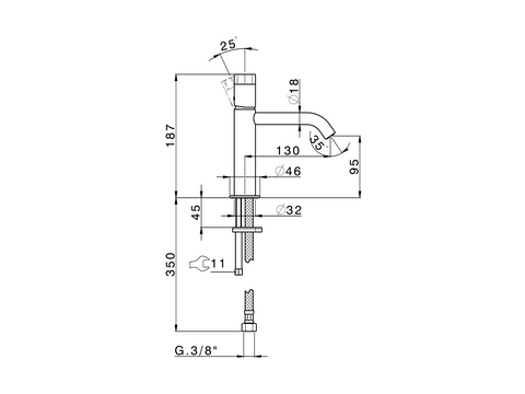 Cisal - X32 - Single Lever Large Basin Mixer