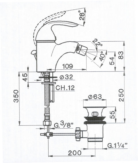 Cisal - Zen - Single Lever Bidet Mixer