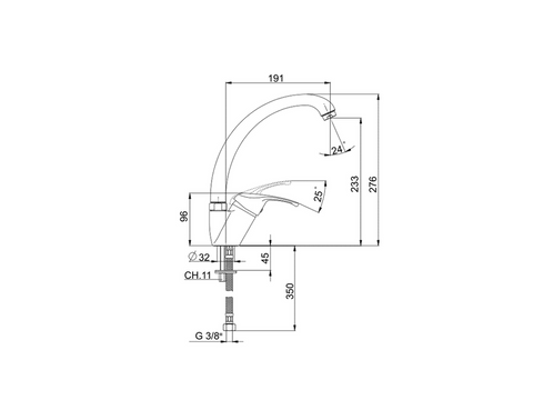 Huber - Baccarat - Single Lever Sink MIixer